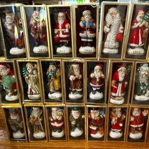 20 The Memories l of Santa Christmas Vintage Hand Painted Ornaments